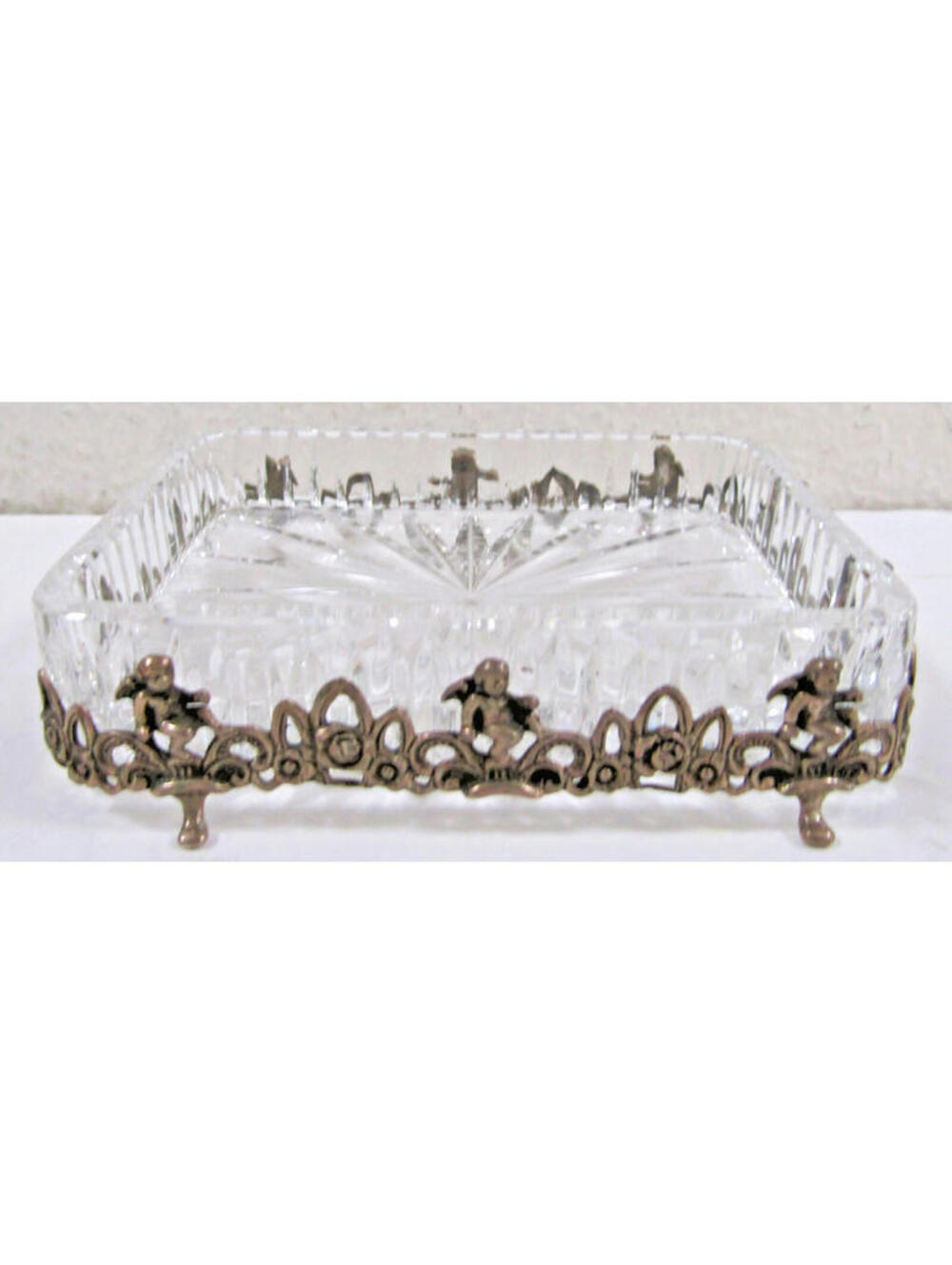 Albert Bodemer Germany Crystal and 830 Silver Candy Dish